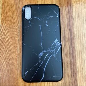 iPhone XR Black Marble Phone Case